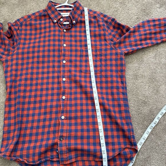 Taylor Stitch Men's 40 Red/Blue Flannel Button Down Long Sleeve Collared - Picture 8 of 9